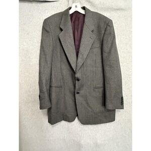 Gianfranco Ruffini Blazer Sport Coat Mens 42L Gray Silk Blend Check Tweed Jacket